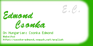 edmond csonka business card